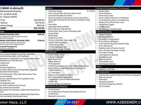 Used 2023 BMW i4 eDrive35 w/ Premium Package RWD image 3