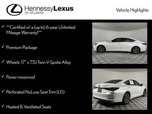 Used 2023 Lexus ES 350 w/ Premium Package FWD image 12