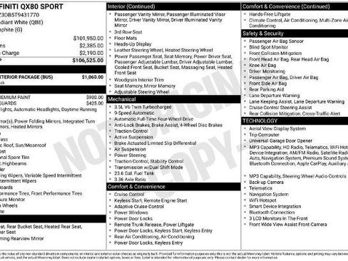 Certified 2026 INFINITI QX80 4WD w/ Sport Exterior Package image 27