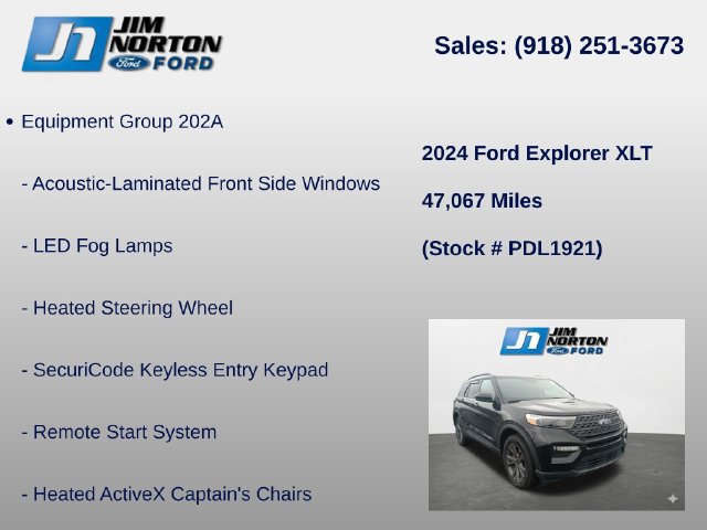 Used 2024 Ford Explorer XLT w/ Equipment Group 202A AWD/4WD image 8