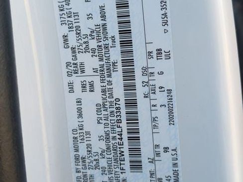 Used 2020 Ford F150 Platinum w/ Equipment Group 701A Luxury image 30