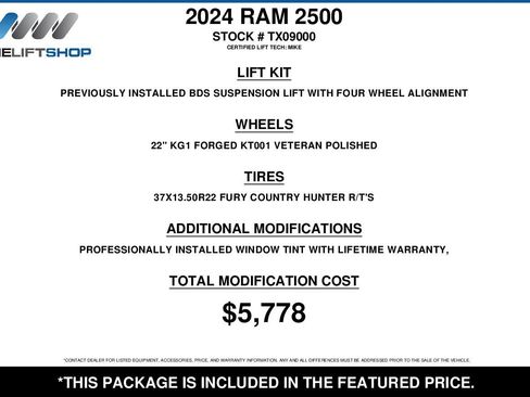 Used 2024 RAM 2500 Laramie w/ Sport Appearance Package AWD/4WD image 2