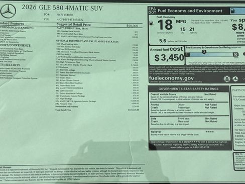 New 2026 Mercedes-Benz GLE 580 GLE 580 image 30