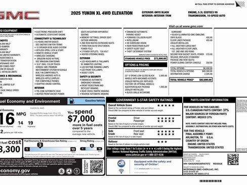 New 2025 GMC Yukon XL Elevation w/ LPO, Elevation Black Package image 4