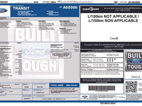 Used 2018 Ford Transit 250 148 High Roof Extended w/ Exterior Upgrade Package RWD image 6