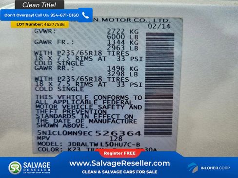 Used 2014 INFINITI QX60 FWD Hybrid w/ HEV Premium Package image 17