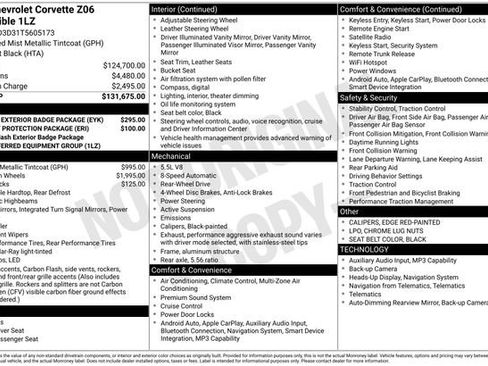 New 2026 Chevrolet Corvette Z06 w/ Chrome Exterior Badge Package RWD image 4