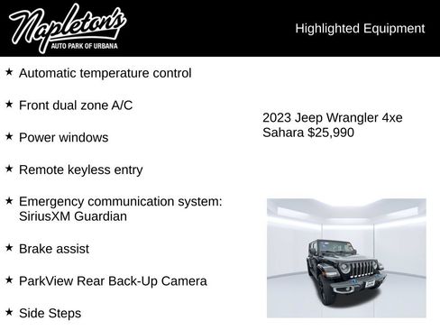 Used 2023 Jeep Wrangler Unlimited Sahara w/ Cold Weather Group AWD/4WD image 4