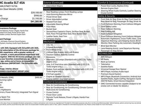 Used 2021 GMC Acadia SLT FWD image 46