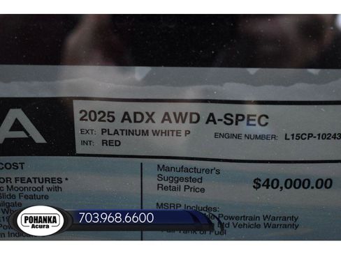 New 2025 Acura ADX A-Spec image 35