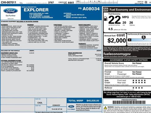Used 2023 Ford Explorer XLT w/ Equipment Group 202A image 3