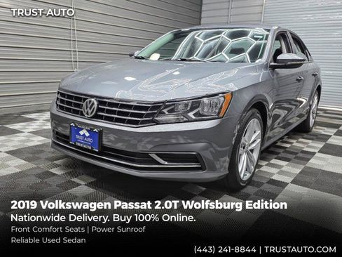 Used 2019 Volkswagen Passat 2.0T Wolfsburg w/ Wheels & Sunroof Package FWD image 1