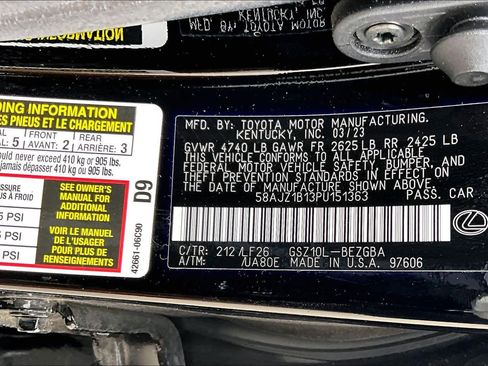 Certified 2023 Lexus ES 350 F Sport w/ Accessory Package (Z2) FWD image 35