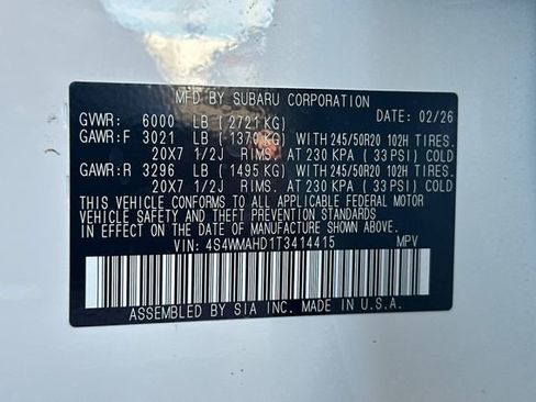 New 2026 Subaru Ascent Limited Bronze image 26