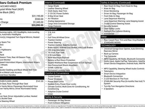 Certified 2024 Subaru Outback Premium AWD/4WD image 1