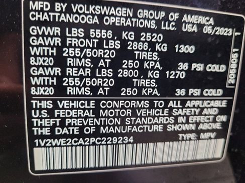 Used 2023 Volkswagen Atlas Cross Sport SE w/ Black Wheel Package FWD image 33