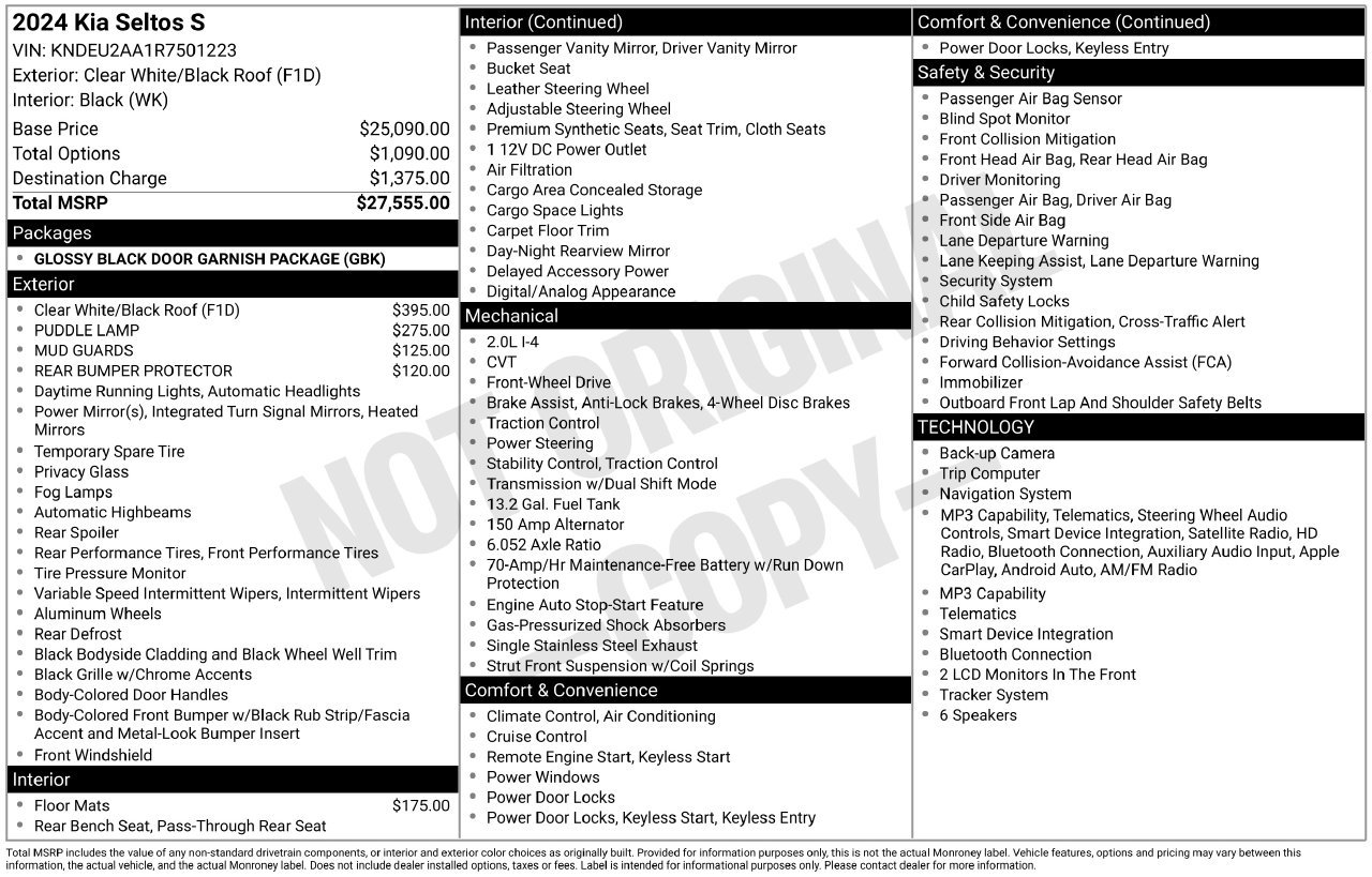 Used 2024 Kia Seltos S FWD image 5