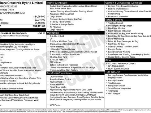 New 2026 Subaru Crosstrek 2.5i Limited w/ Crosstrek Mirror Package image 6