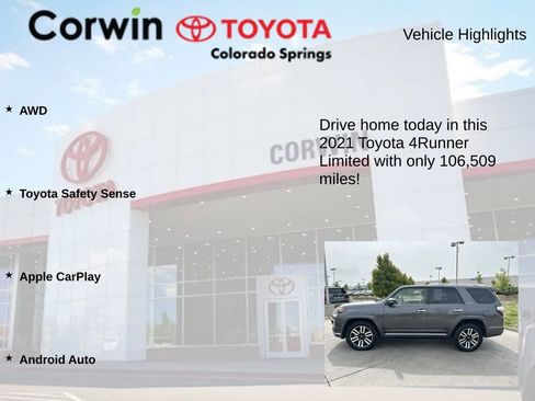 Used 2021 Toyota 4Runner Limited AWD/4WD image 6