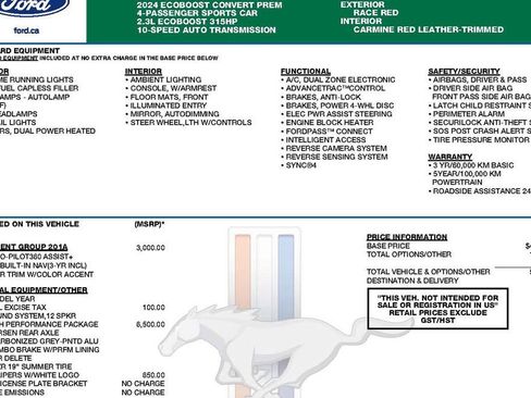 Used 2024 Ford Mustang Premium w/ 2.3L High Performance Package RWD image 3