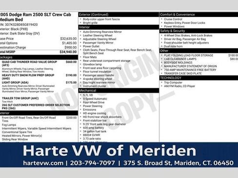 Used 2005 Dodge Ram 2500 Truck SLT AWD/4WD image 1