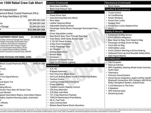 Used 2022 RAM 1500 Rebel w/ Level 1 Equipment Group AWD/4WD image 7