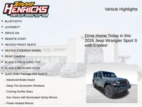 New 2026 Jeep Wrangler Unlimited Sport AWD/4WD image 4