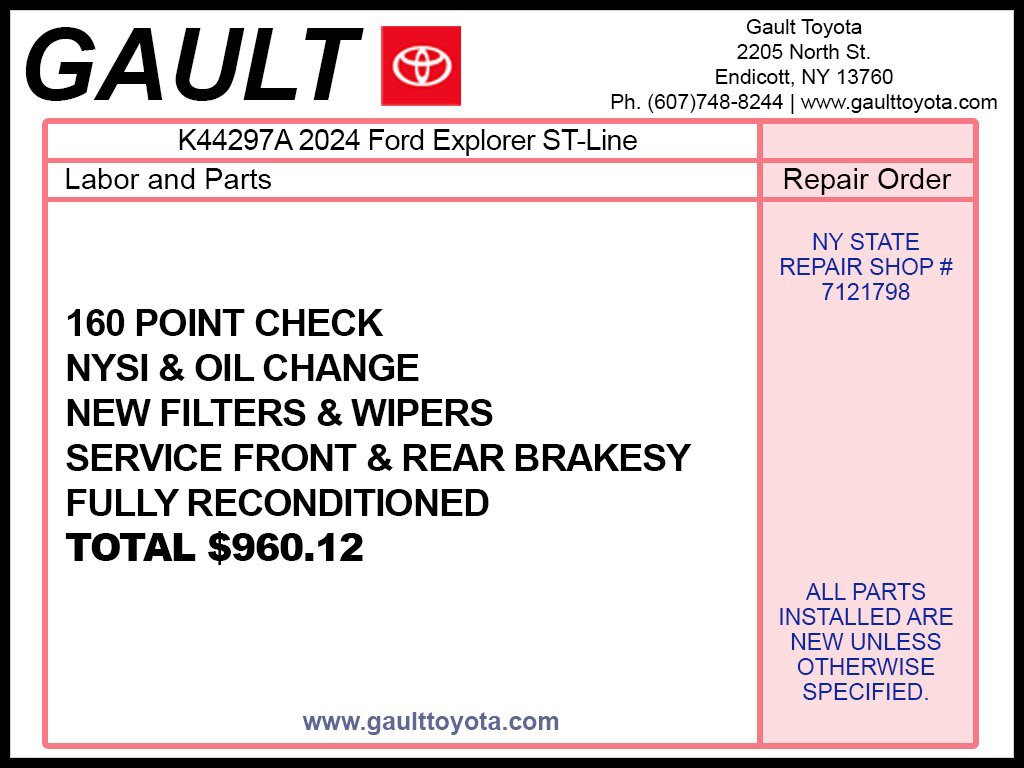 Used 2024 Ford Explorer ST-Line w/ Class IV Trailer Tow Package AWD/4WD image 2