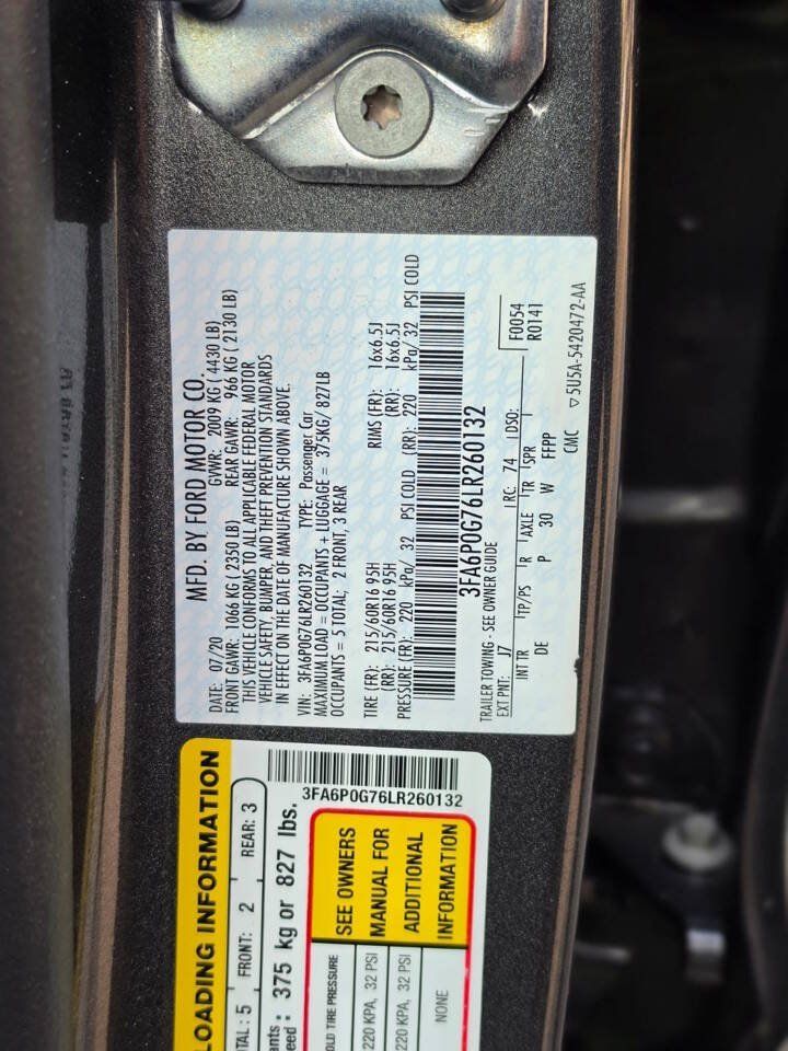 Used 2020 Ford Fusion S FWD image 31