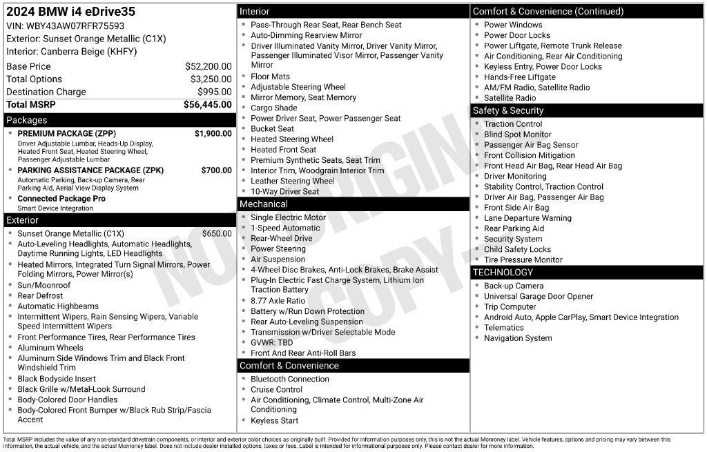 Used 2024 BMW i4 eDrive35 w/ Premium Package RWD image 36