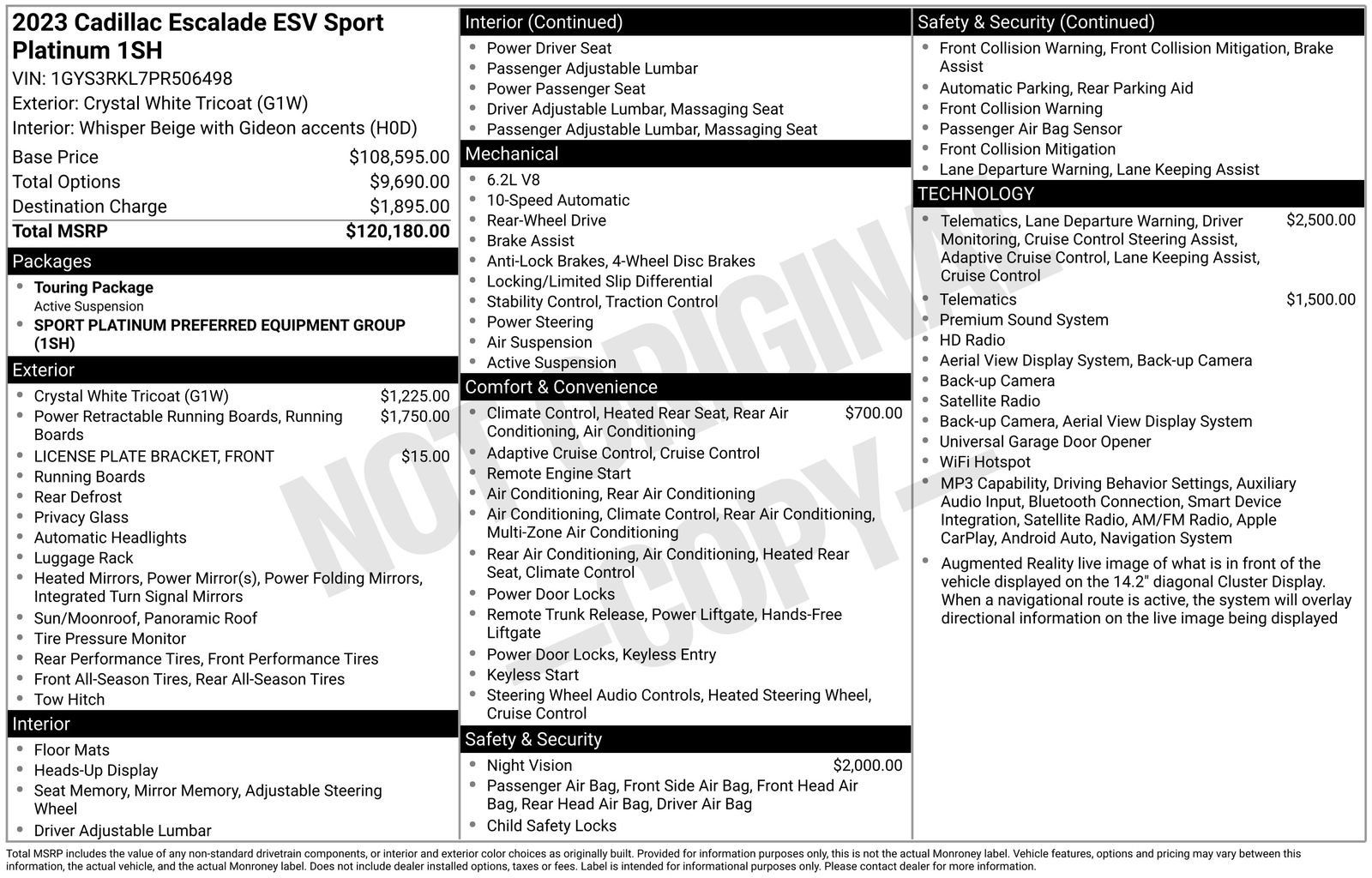Used 2023 Cadillac Escalade ESV Sport Platinum RWD image 5