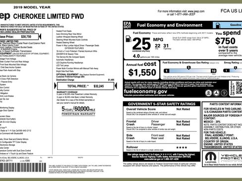 Used 2019 Jeep Cherokee Limited image 4