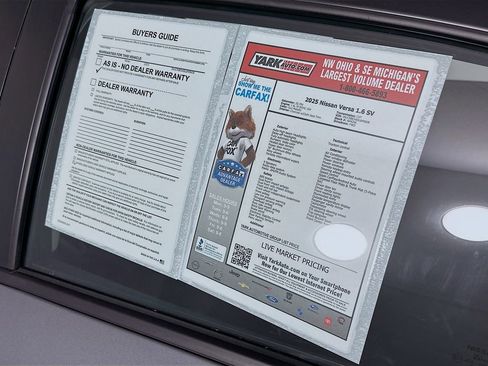 Certified 2025 Nissan Versa SV FWD image 13
