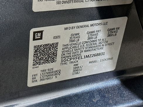 Used 2021 Chevrolet Silverado 1500 LT Trail Boss w/ Convenience Package II image 12