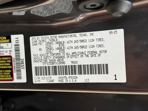 New 2026 Toyota Tundra Capstone AWD/4WD image 37