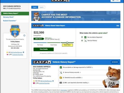 Used 2025 Subaru Impreza 2.0i image 10