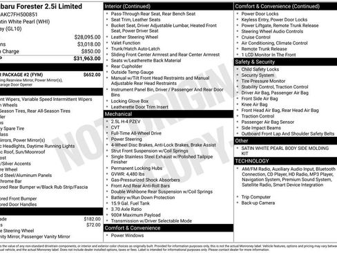 Used 2015 Subaru Forester 2.5i Limited w/ Popular Package #2 image 6