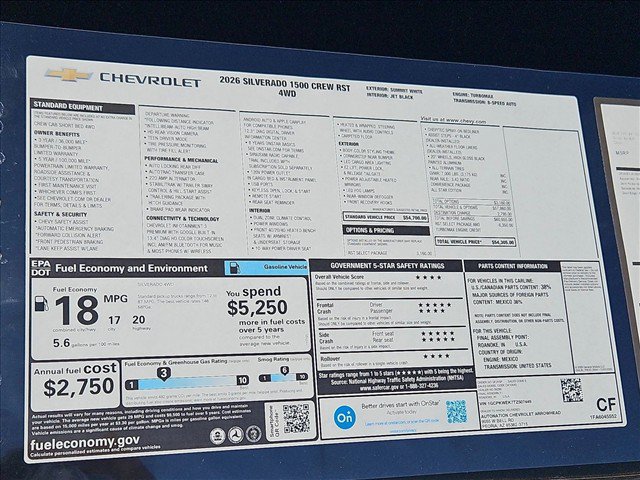 New 2026 Chevrolet Silverado 1500 RST w/ RST Select Package AWD/4WD image 17