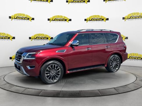 Used 2023 Nissan Armada Platinum w/ Captain's Chairs Package RWD image 1