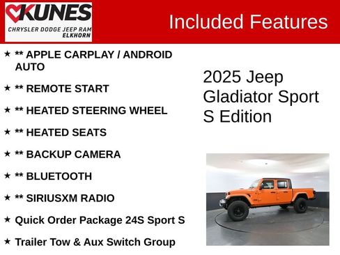 New 2025 Jeep Gladiator Sport image 2