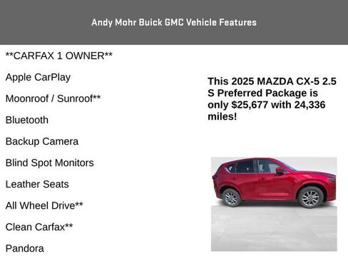 Used 2025 MAZDA CX-5 AWD 2.5 S w/ Preferred Package image 4