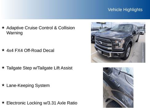 Used 2015 Ford F150 Platinum w/ Equipment Group 701A Luxury image 10