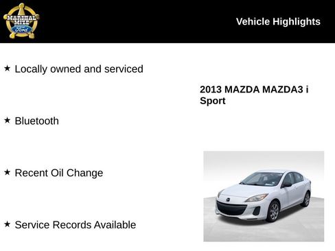 Used 2013 MAZDA MAZDA3 i Sport FWD image 2