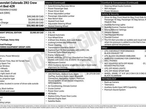 Used 2022 Chevrolet Colorado ZR2 w/ ZR2 Midnight Special Edition AWD/4WD image 7