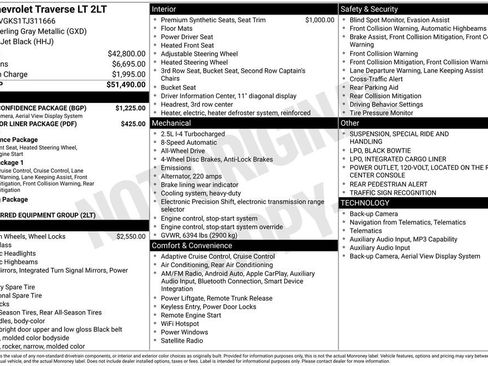New 2026 Chevrolet Traverse LT w/ Driver Confidence Package AWD/4WD image 3
