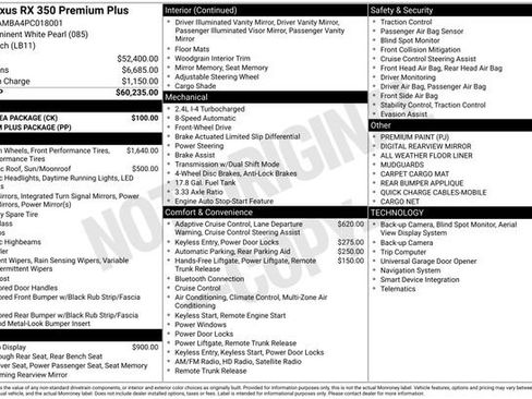 Used 2023 Lexus RX 350 Premium Plus w/ Cold Area Package FWD image 32