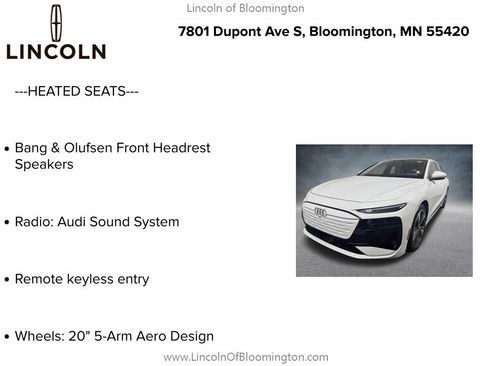 Used 2025 Audi A6 e-tron Prestige w/ Beige Warm Weather Package AWD/4WD image 5