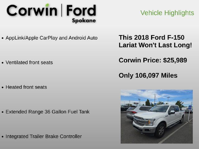 Used 2018 Ford F150 Lariat AWD/4WD image 9