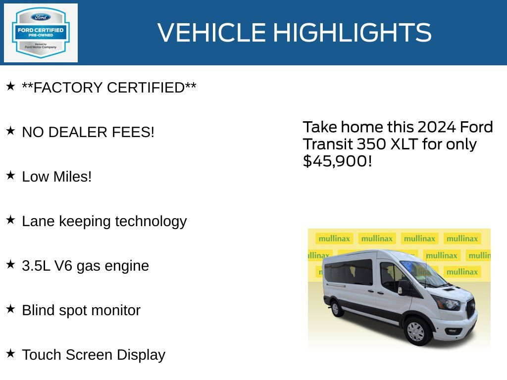 Used 2024 Ford Transit 350 XLT RWD image 12
