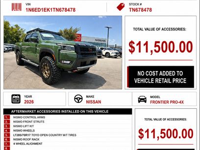 New 2026 Nissan Frontier PRO-4X w/ Pro Premium Package